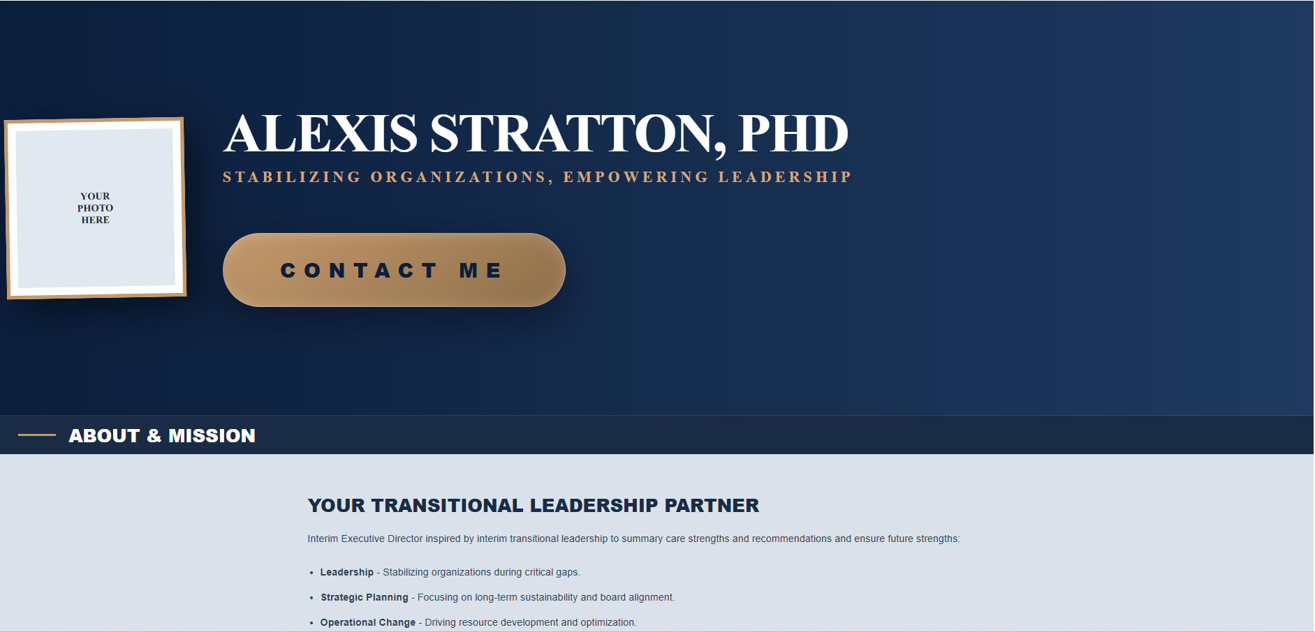 Consulting Landing Page